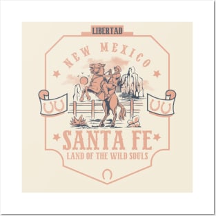 Santa Fe New Mexico wild west town Posters and Art